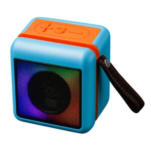 haut parleur t sans fil w avec support telephone bleu f