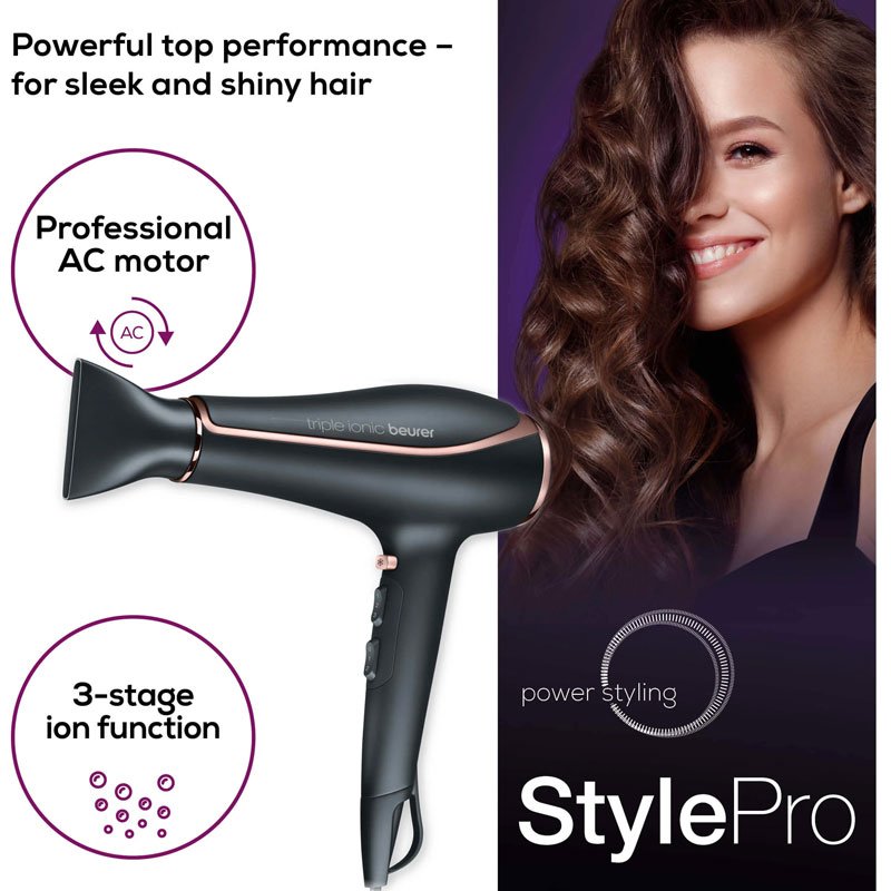Sèche Cheveux Pro BEURER HC80 2200W - Noir 5 hc