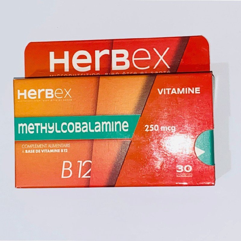 HERBEX METHYLCOBALAMINE 250MCG 30 COMPRIMES 1 herbex methylcobalamine mcg comprimes