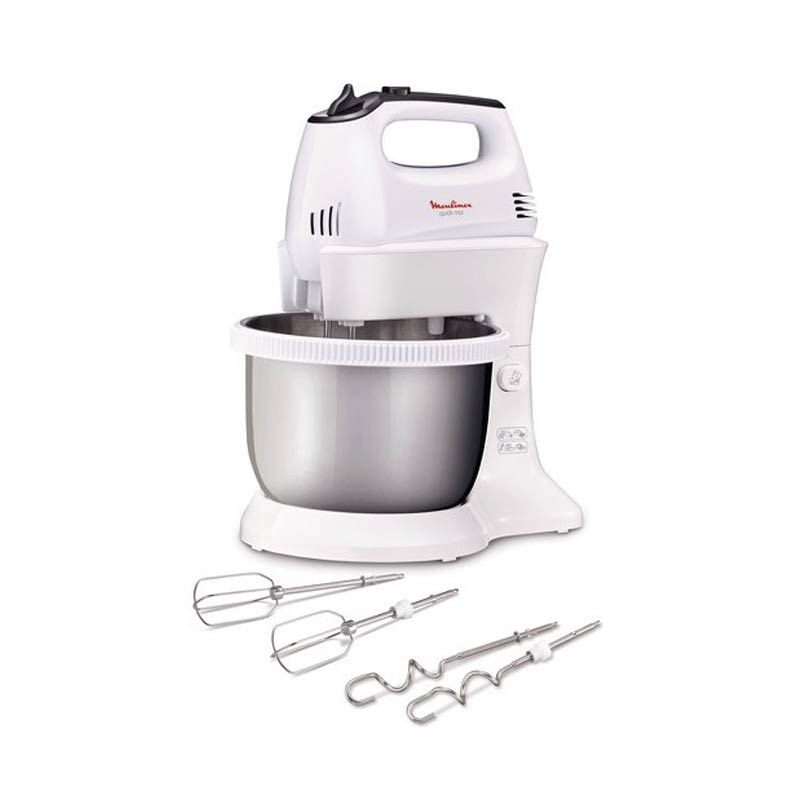 Batteur Avec Bol MOULINEX 300 w - Gris & Inox 1 hmb