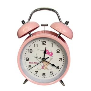horloge reveil metal hello kitty rose