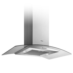 hotte centrale focus fx cm inox vitre a