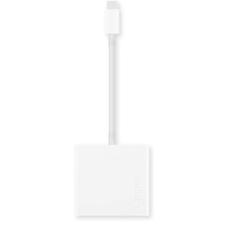 Hub de voyage LENOVO USB-C 3en1 - Blanc 2 hub de voyage lenovo usb c en blanc