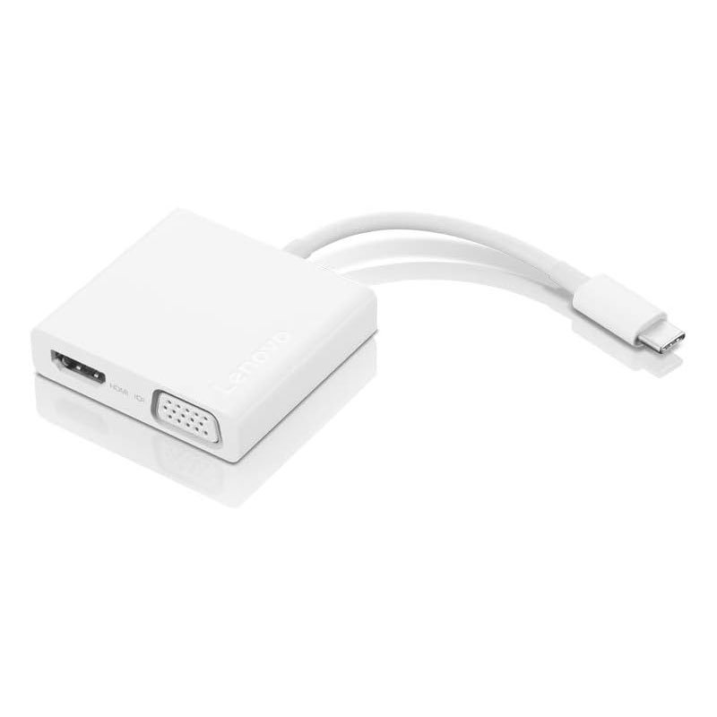 Hub de voyage LENOVO USB-C 3en1 - Blanc 1 hub de voyage lenovo usb c en blanc