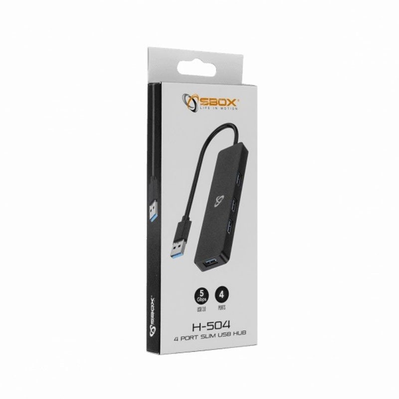 Hub SBOX USB 3.0 4 Ports - Noir 2 hub sbox usb ports noir a