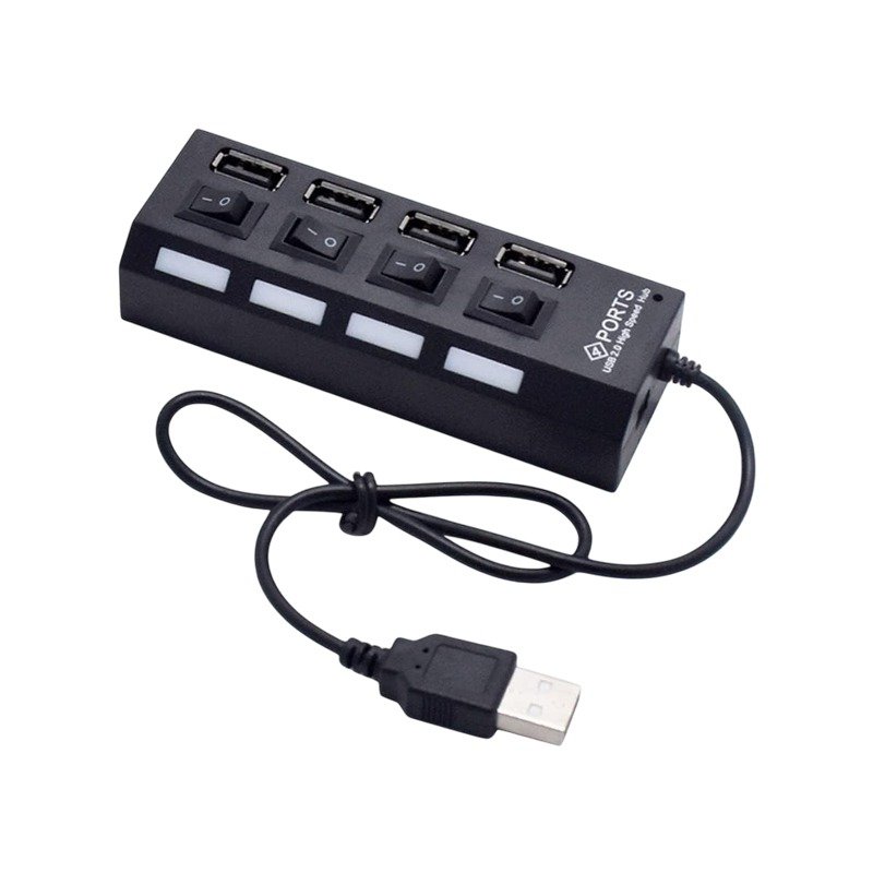 Hub USB 2.0 4 Ports - Noir 1 hub usb ports noir
