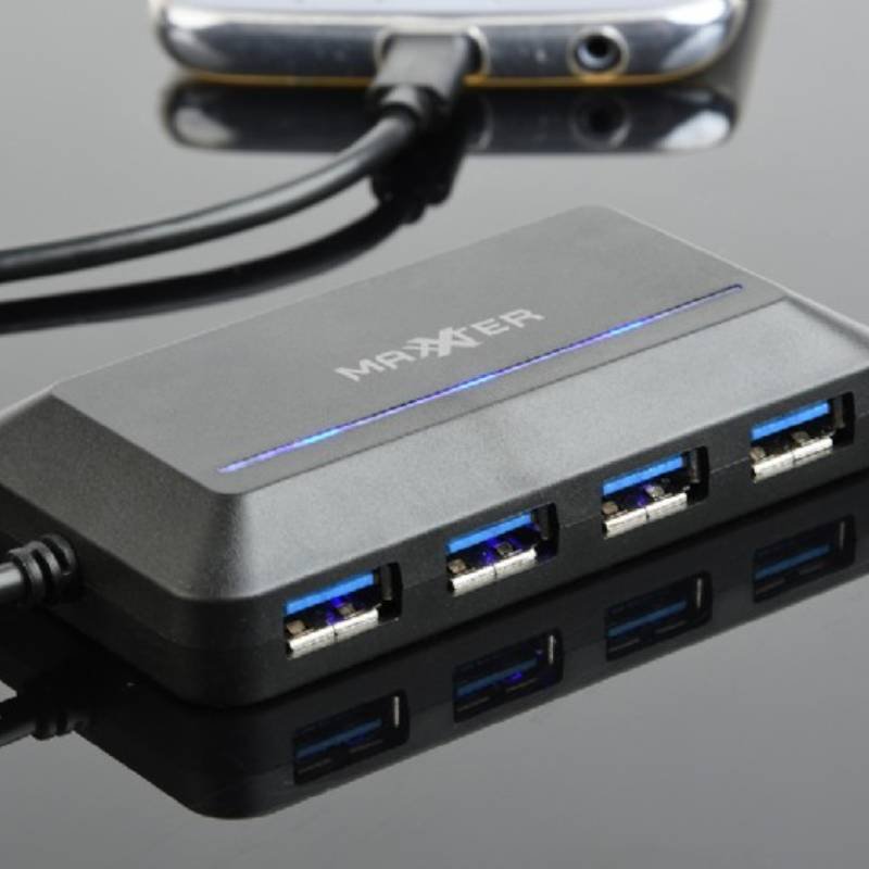 HUB USB 3.1 Type-C 4 ports GEMBIRD ACT-HUB3C-4P - Noir 3 hub usb type c ports gembird act hubc p noir