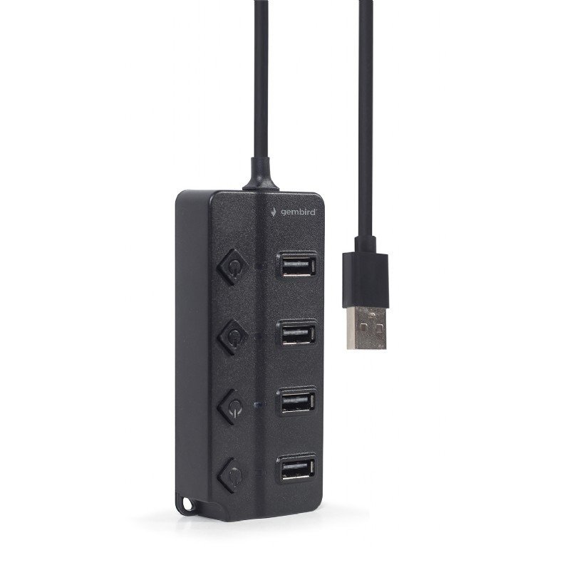 HUB USB GEMBIRD 4-Port USB 2.0 - Noir 4 hub usb gembird port usb noir j