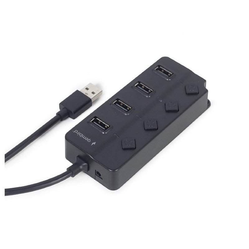 HUB USB GEMBIRD 4-Port USB 2.0 - Noir 2 hub usb gembird port usb noir p