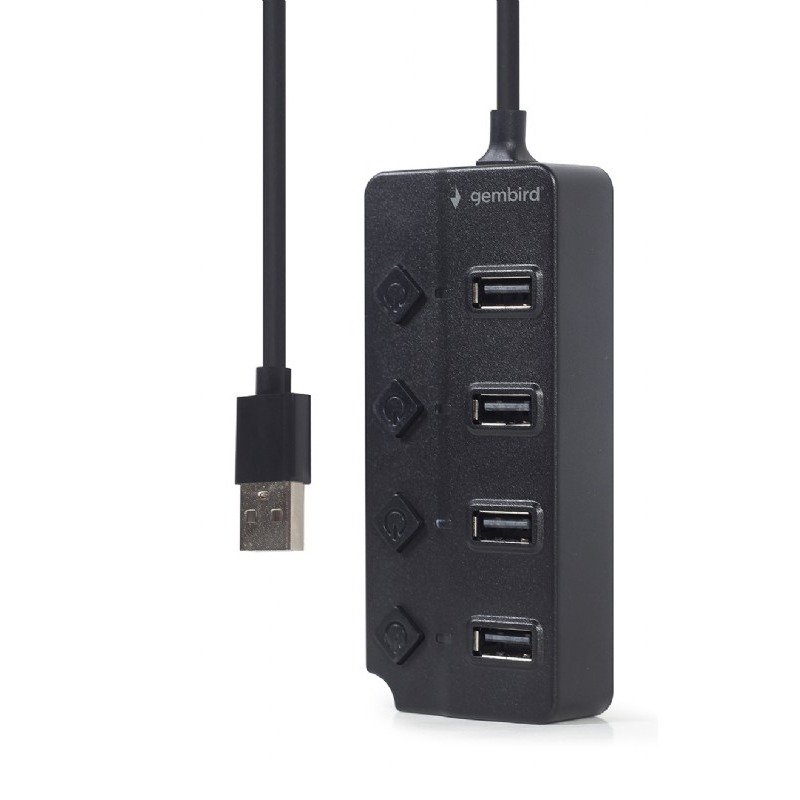 HUB USB GEMBIRD 4-Port USB 2.0 - Noir 1 hub usb gembird port usb noir y