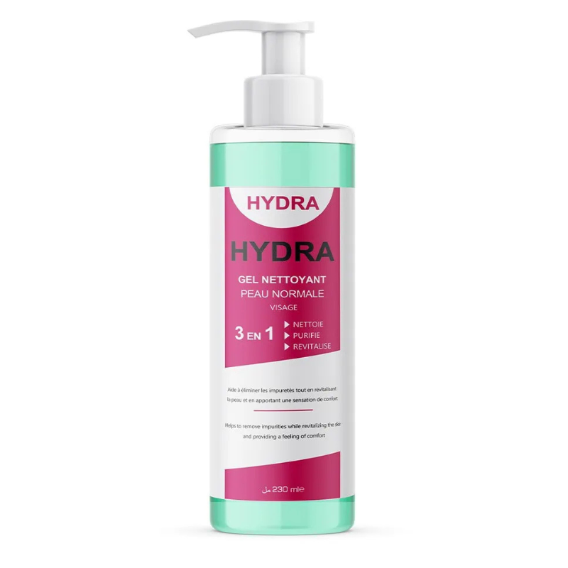 VITAL HYDRA GEL NETTOYANT 3EN1 PEAU NORMALE 230 ML 1 hydra gel nettoyant en peau normale ml