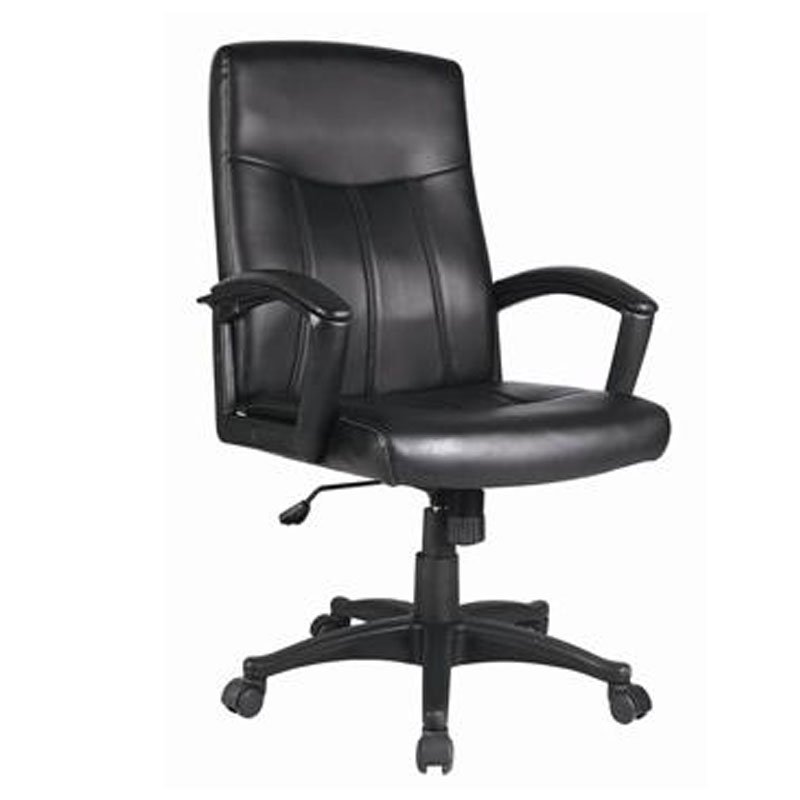 Fauteuil Avion Dossier Bas En Simili Cuir - Noir (GD-0000852) 1 image