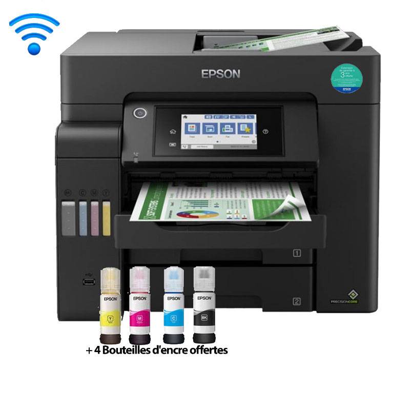 Imprimante EPSON EcoTank L6550 à Réservoir Intégré Wifi 4en1 Couleur 1 imprimante jet d encre epson ecotank its l en couleur wifi ccj
