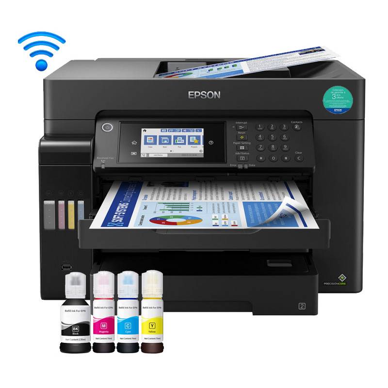 Imprimante EPSON EcoTank L15150 à Réservoir Intégré Wifi 4en1 Couleur 1 imprimante jet d encre epson ecotank l en a couleur wi fi