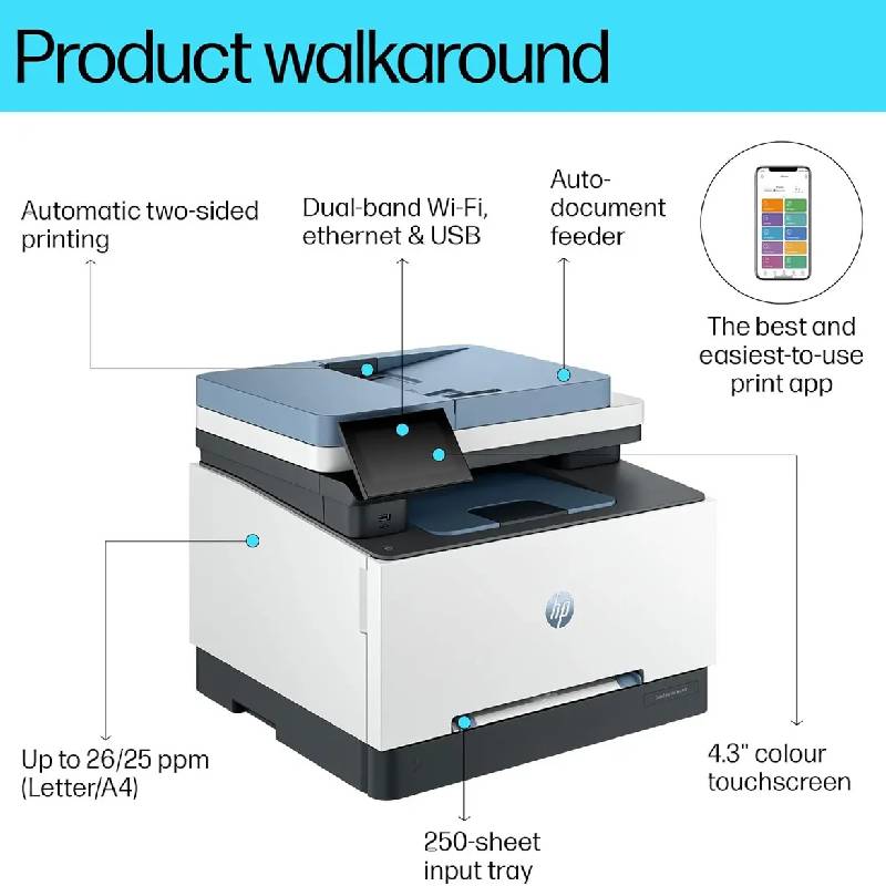 Imprimante HP LaserJet Pro 3303fdw Wifi 4en1 Couleur 6 imprimante multifonction laserjet pro hp mfp fdw wifi