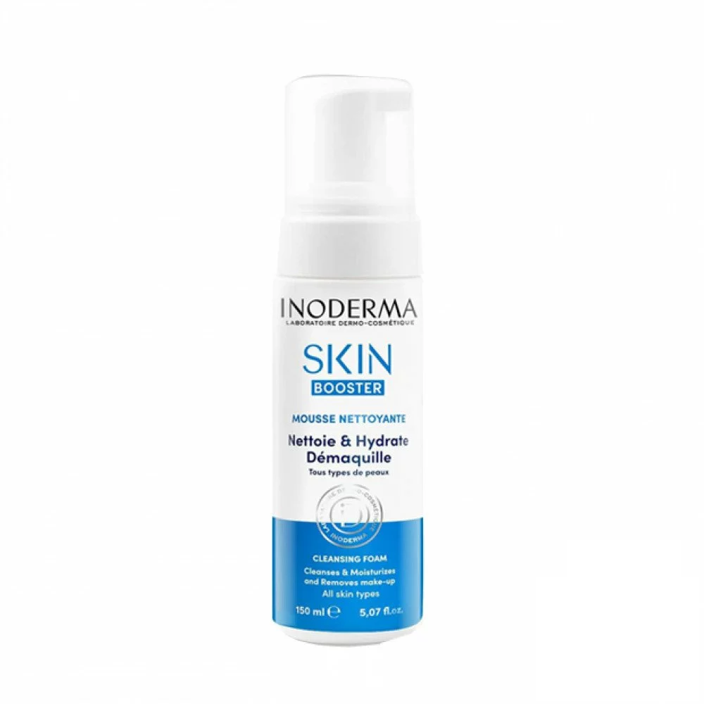 INODERMA MOUSSE NETTOYANTE SKIN BOOSTER 150ML 1 inoderma mousse nettoyante skin booster ml