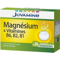 JUVAMINE MAGNESIUM & VITAMINES B6 B2 B1 30 COMPRIMES EFFERVESCENTS 2 juvamine magnesium vitamines b b b comprimes effervescents