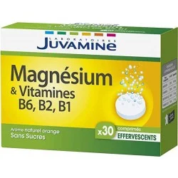 JUVAMINE MAGNESIUM & VITAMINES B6 B2 B1 30 COMPRIMES EFFERVESCENTS 4 juvamine magnesium vitamines b b b comprimes effervescents