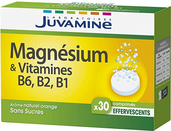 JUVAMINE MAGNESIUM & VITAMINES B6 B2 B1 30 COMPRIMES EFFERVESCENTS 1 juvamine magnesium vitamines b b b comprimes effervescents