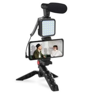 kit de production video avec trepied ay noir