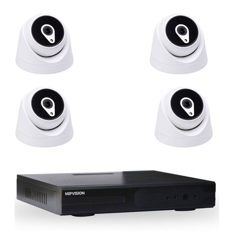 Kit de Surveillance MIPVISION XDVR + 4 Caméras Internes 2MP 1 kit de surveillance mipvision xdvr cameras internes mp