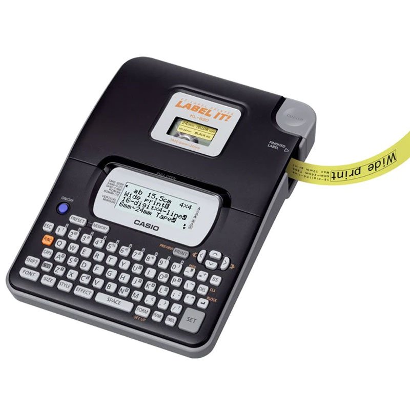 Étiqueteuse CASIO KL-820 Avec LCD 3 lignes 200 dpi - Noir 2 kl