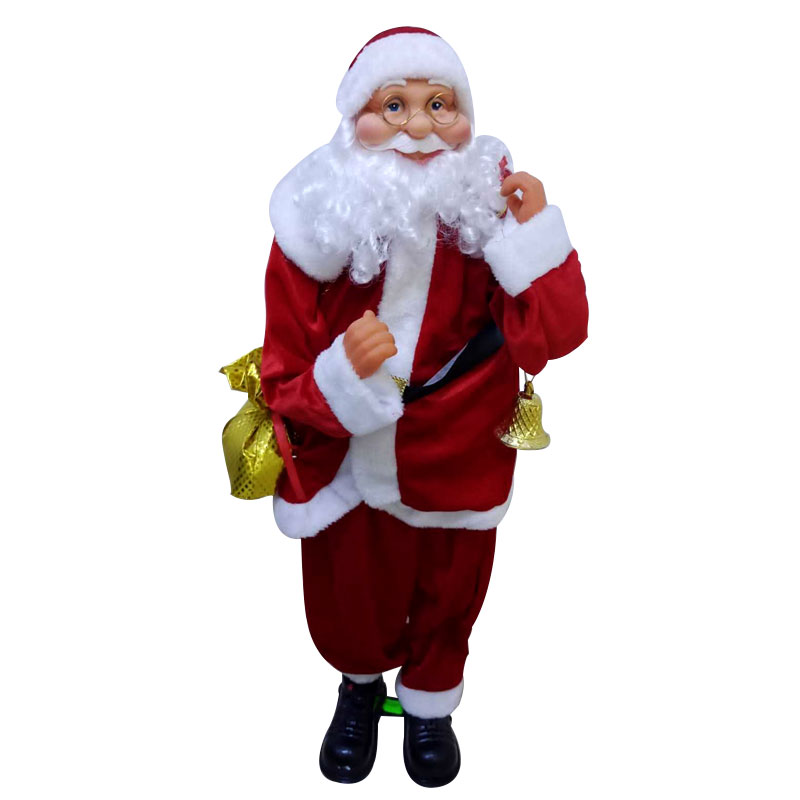 Poupée Papa Noël Électrique Chantant Et Dansant - Rouge&Blanc 1 km