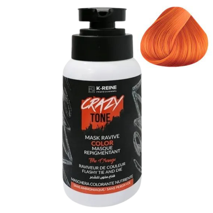 K-REINE MASQUE COLORANT RAVIVE CRAZY TONE FIRE ORANGE 250ML 1 kreine masque colorant ravive crazy tone fire orange ml