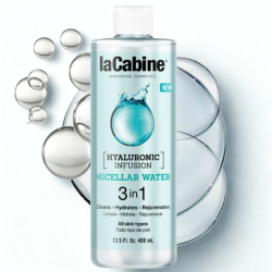 LA CABINE HYALURONIC INFUSION EAU MICELLAIRE 3 EN 1 400ML 2 la cabine hyaluronic infusion eau micellaire en ml