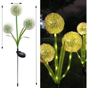 lampe solaire led sunari fls fleur d ail k mah li ion