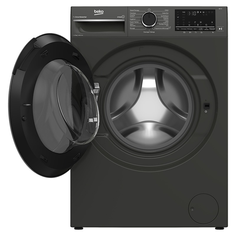 Lave Linge Frontal BEKO B3WFT51242MG 12kg - Gris Foncé 4 lave linge frontal beko bwftmg kg gris fonce