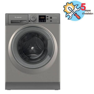lave linge frontal inverter ariston nswmc ggma kg silver