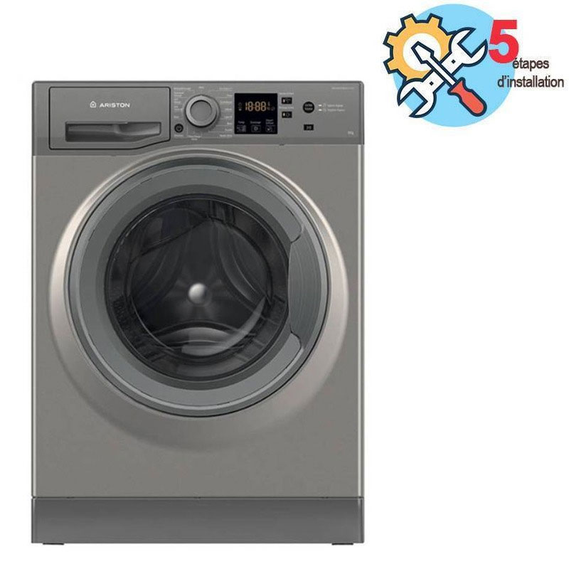 Lave linge Frontal Inverter ARISTON NSWM925C-GGMA 9kg - Silver 1 lave linge frontal inverter ariston nswmc ggma kg silver