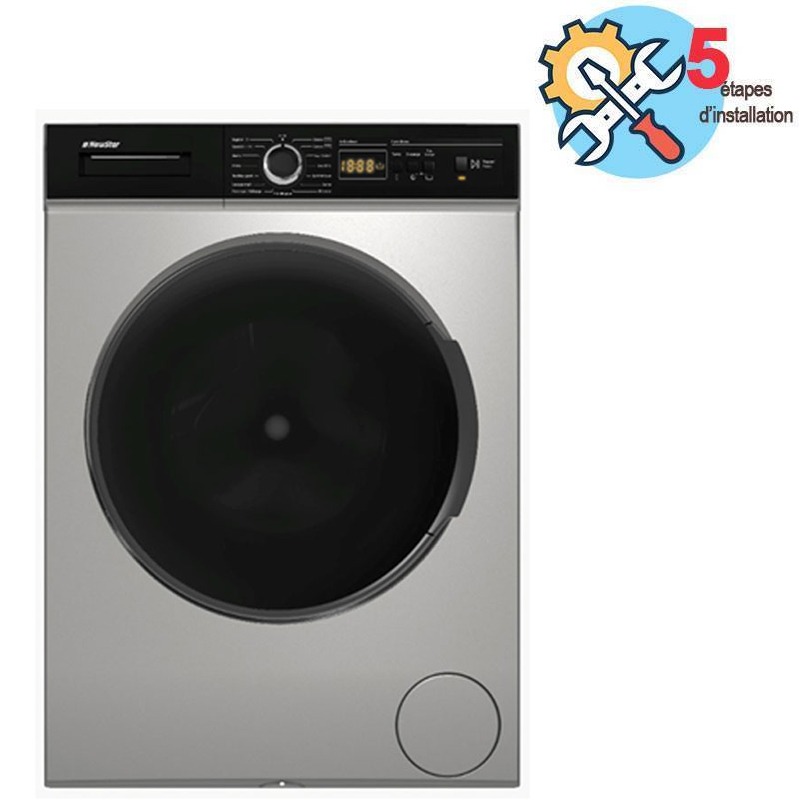 Lave linge Frontal NEWSTAR MFA0810DSC 8kg - Silver 1 lave linge frontal newstar mfadsc kg silver t