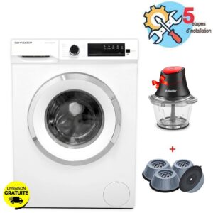 lave linge frontal schneider scllexpw kg blanc v