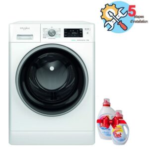 lave linge frontal whirlpool ffwbwbs vna kg blanc t