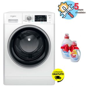 lave linge frontal whirlpool ffwdwbs vna kg blanc s