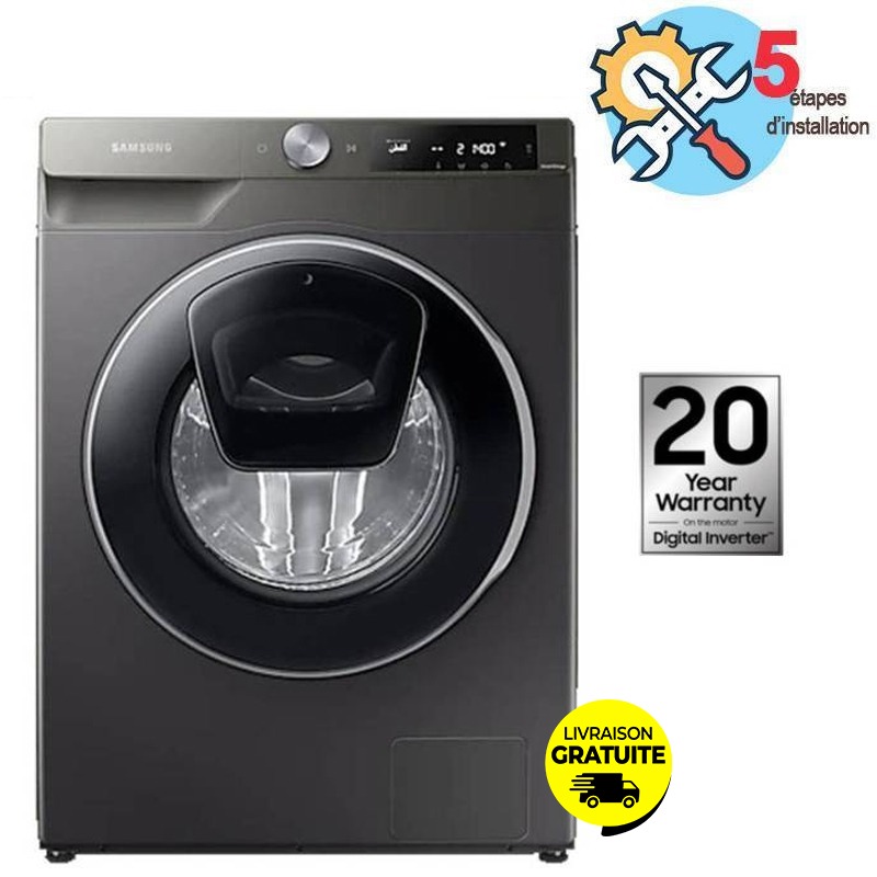 Lave Linge Frontal SAMSUNG WW90T654DLN Eco Bubble 9Kg - Inox 1 lave linge frontale samsung eco bubble kg inox wwtdln s