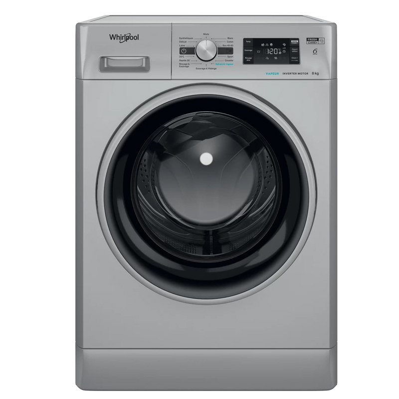 Lave linge Frontal WHIRLPOOL FFWB8248SBS-VNA 8kg 3 lave linge frontale whirlpool ffwbsbs vna kg silver