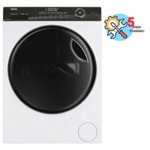 lave linge haier kg hw bx classe a wi fi blanc