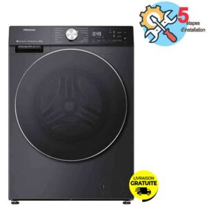 lave linge sechant inverter hisense wdsevjmwb kg inox s