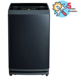lave linge top biolux mtop s kg acier noir g