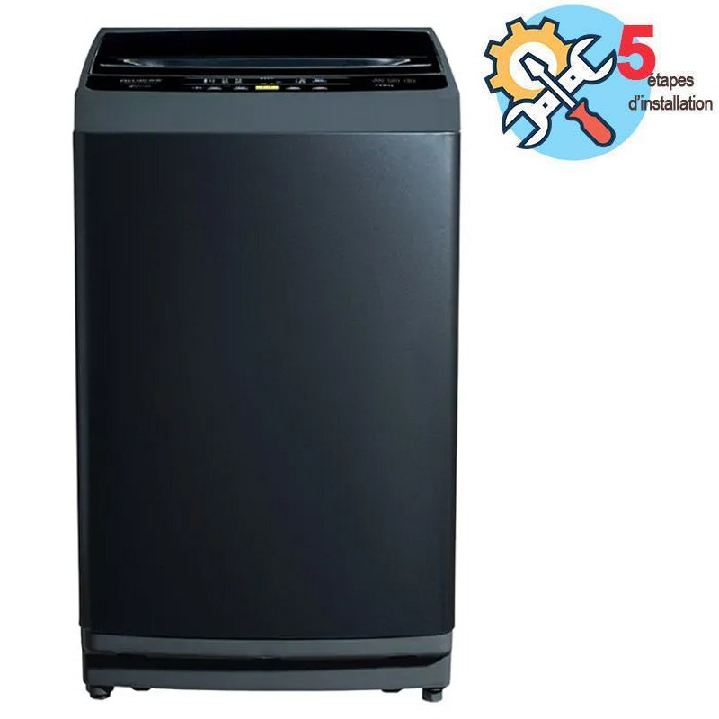 Lave linge Top BIOLUX MTOP-13S 13 Kg - Acier Noir 1 lave linge top biolux mtop s kg acier noir g