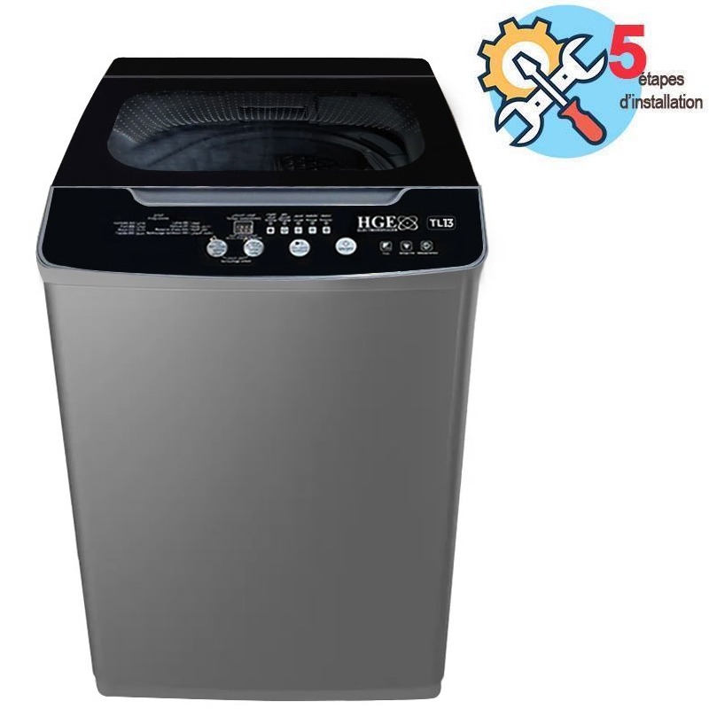 Lave linge Top HGE TL13 13kg - Silver 1 lave linge top hge tl kg silver h