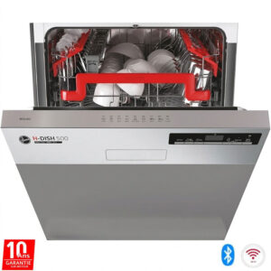 lave vaisselle semi encastrable hoover couverts wi fi bluetooth inox