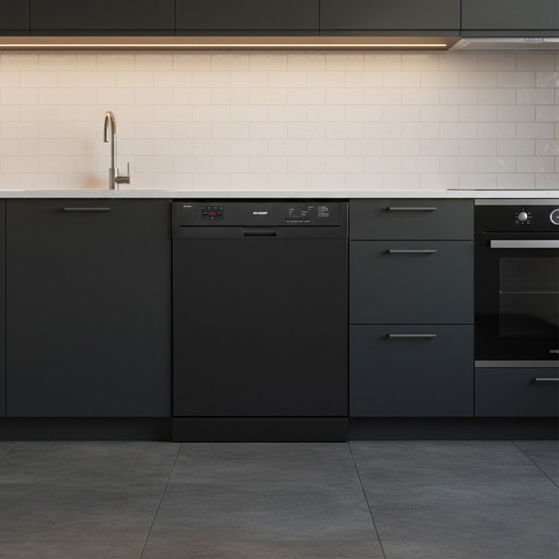 Lave Vaisselle SHARP QW-V615AS-BK2 15 Couverts - Noir 2 lave vaisselle sharp qw vas bk couverts noir e