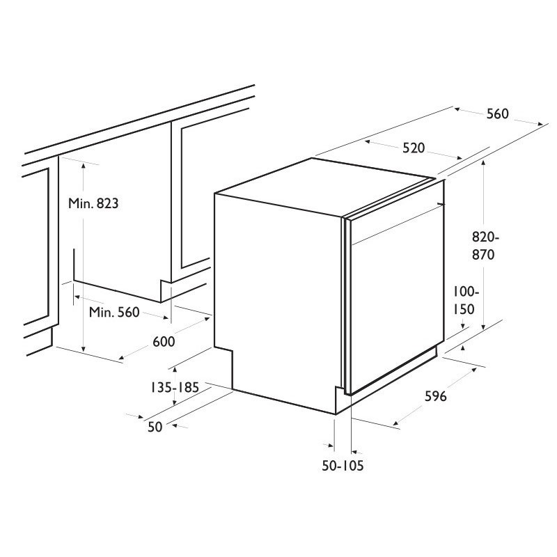 Lave Vaisselle Totalement Encastrable FOCUS F501X 12 Couverts 2 lave vaisselle totalement encastrable focus fx couverts inox e
