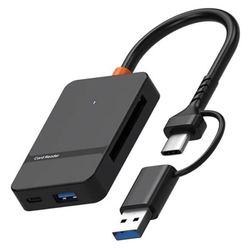 Lecteur De Carte Mémoire Multifonction 8 en 1 Type C + USB - Noir 1 lecteur de carte memoire multifonction en type c usb noir