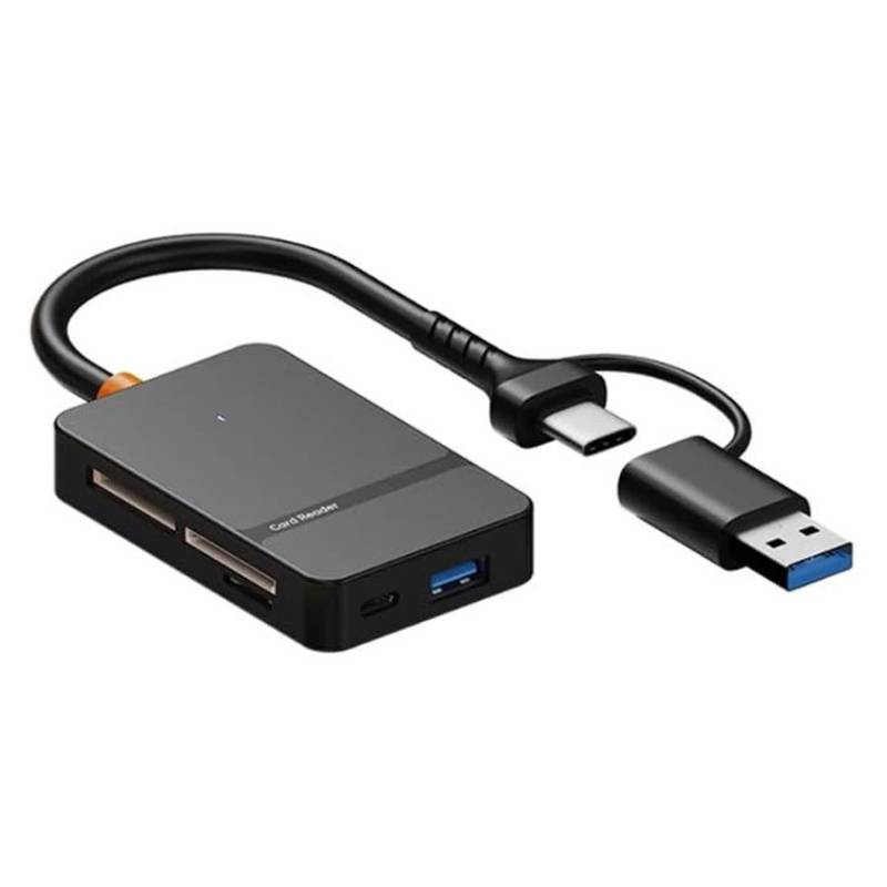Lecteur De Carte Mémoire Multifonction 8 en 1 Type C + USB - Noir 2 lecteur de carte memoire multifonction en type c usb noir