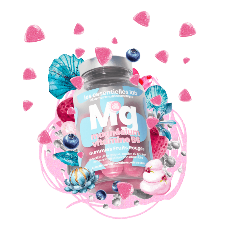 LES ESSENTIELLES LAB MAGNESIUM+VITAMINE B6 GUMMIES FRUITS ROUGES 60 GUMMIES 1 les essentielles lab magnesiumvitamine b gummies fruits rouges gummies